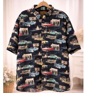 Clearwater Outfitters Men XXL Car Shirt 100% Cotton Classic Dadcore Y2K